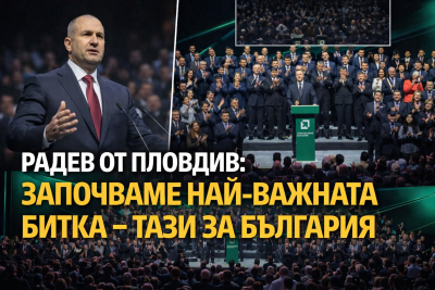 Радев от Пловдив: &bdquo;Започваме най-важната битка &ndash; тази за България&ldquo;