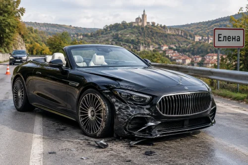 Майбах SL 680 за близо 300 000 евро катастрофира край Елена