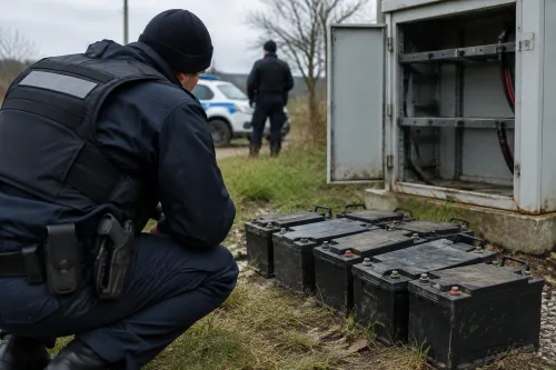 Полицията в Свищов разследва кражба на 8 батерии край Ореш