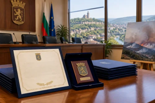 Община Гурково отличи доброволците „Ряховец“ за пожара в Димовци
