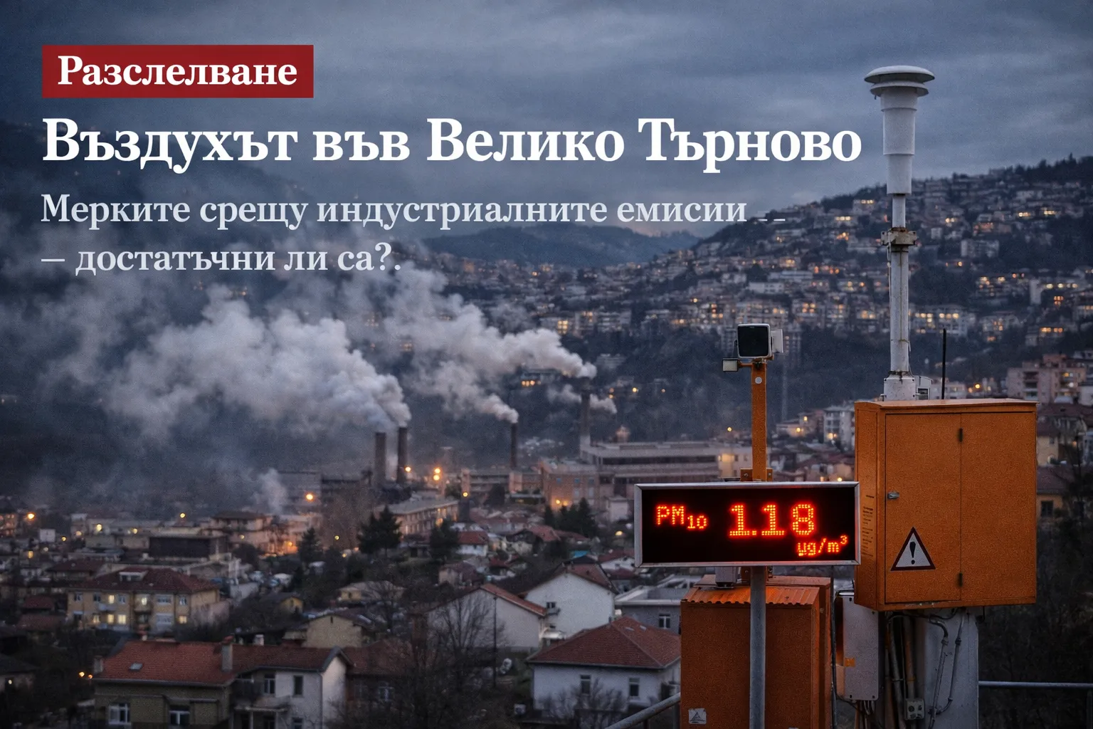 Разследване: Въздухът във Велико Търново - достатъчни ли са мерките срещу индустриалните емисии?