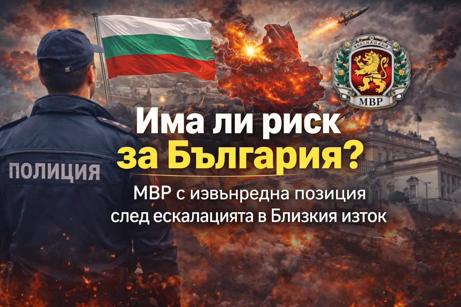 Има ли реален риск за България? МВР с извънредна позиция след ескалацията в Близкия изток