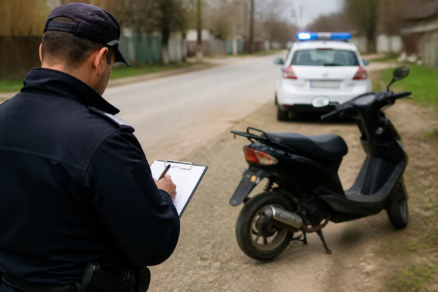 Полицията в Полски Тръмбеш започна бързо производство за мотопед без регистрация