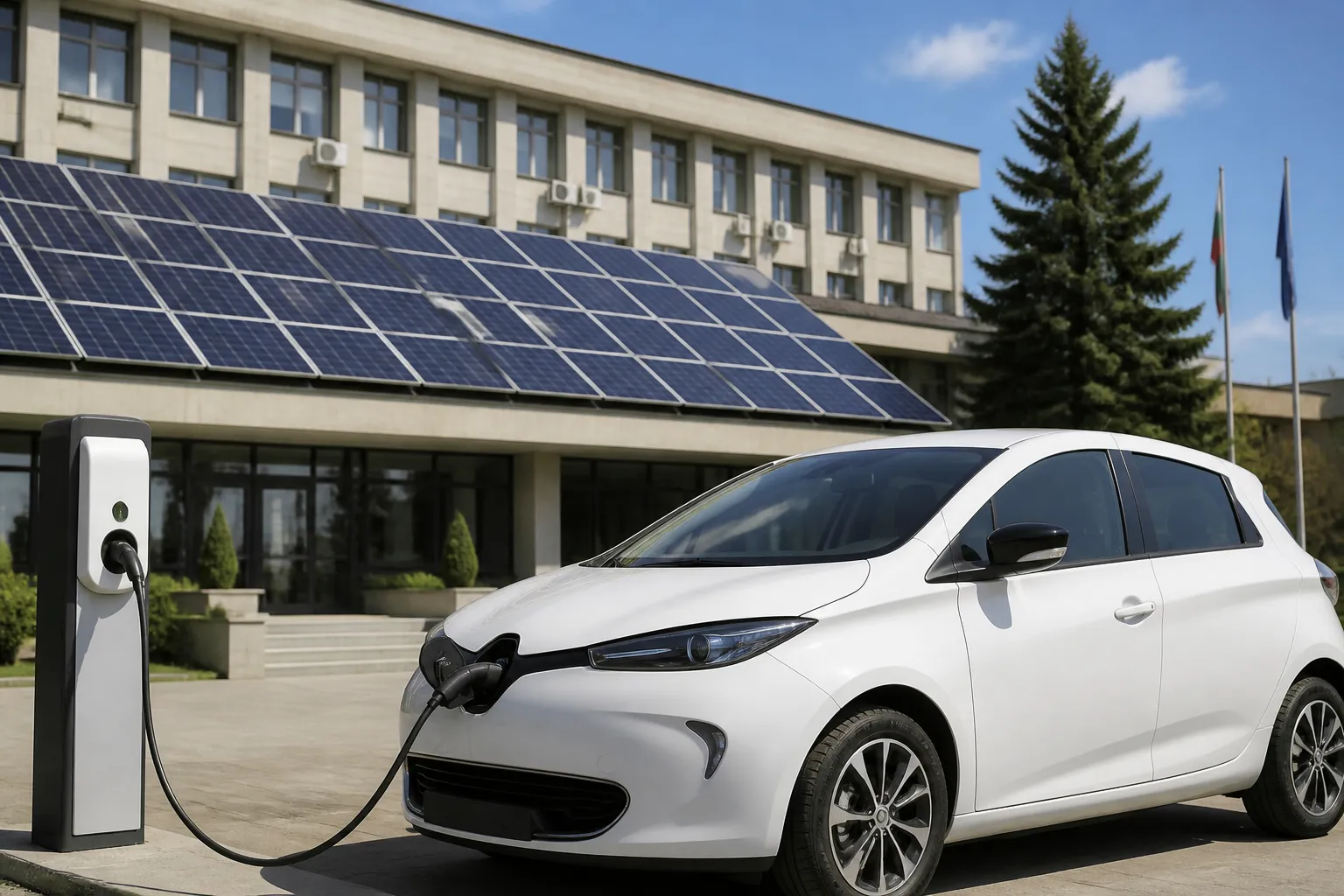 Община Полски Тръмбеш монтира солари 30 kW и купи електромобил