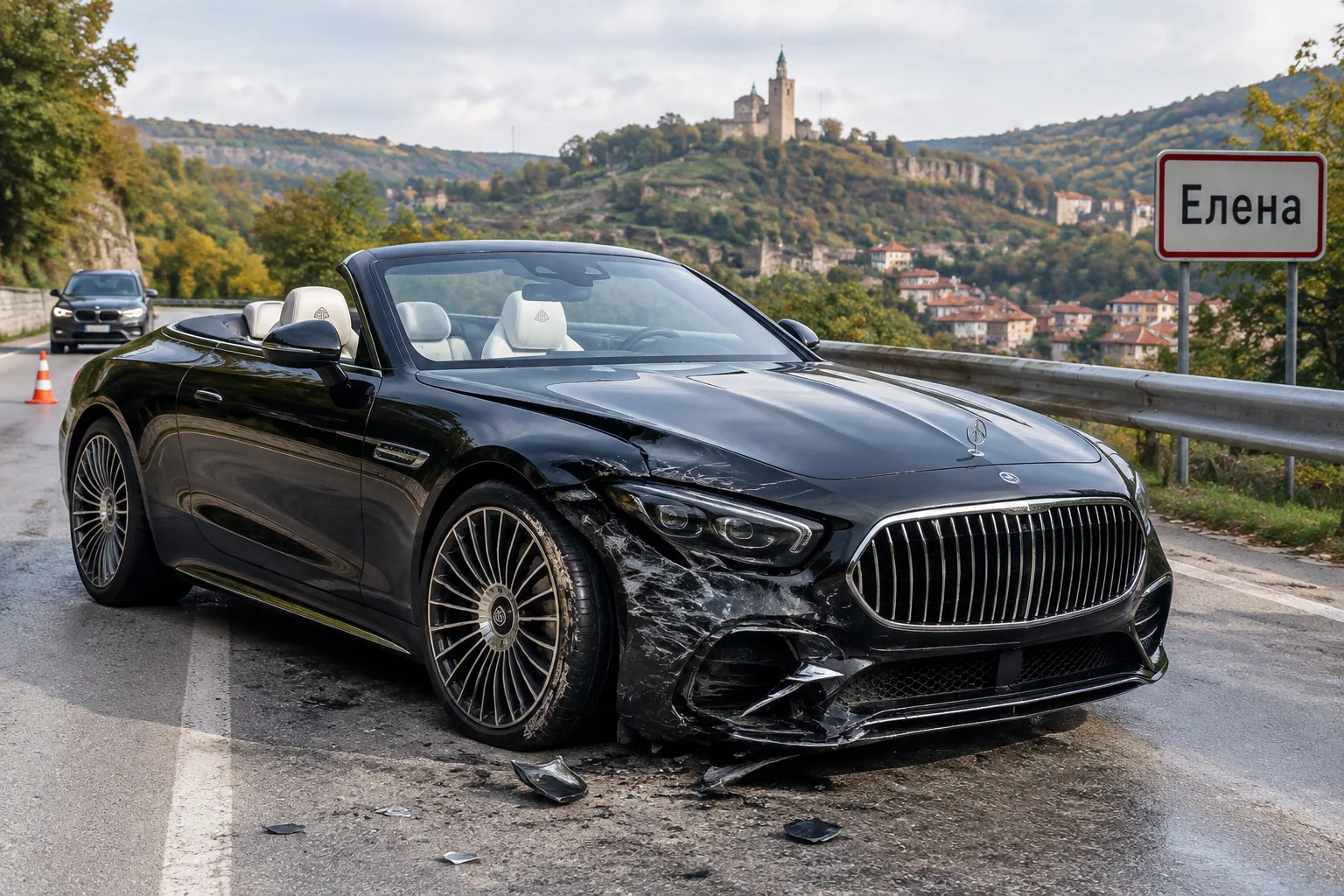 Майбах SL 680 за близо 300 000 евро катастрофира край Елена
