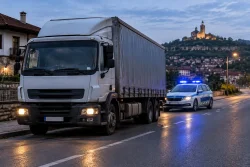Полицаи в Елена спряха камион с чужди номера